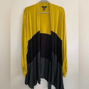 ALFANI Woman - Women's Knit Open Front Color Block Cardigan - Plus Size 3X